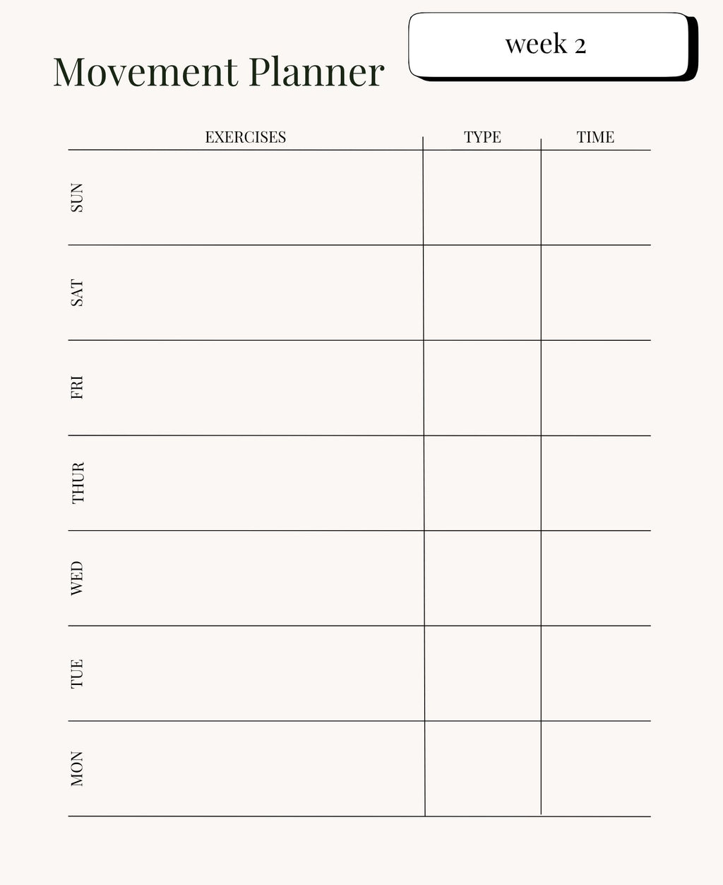 21 Day Reset Wellness Planner