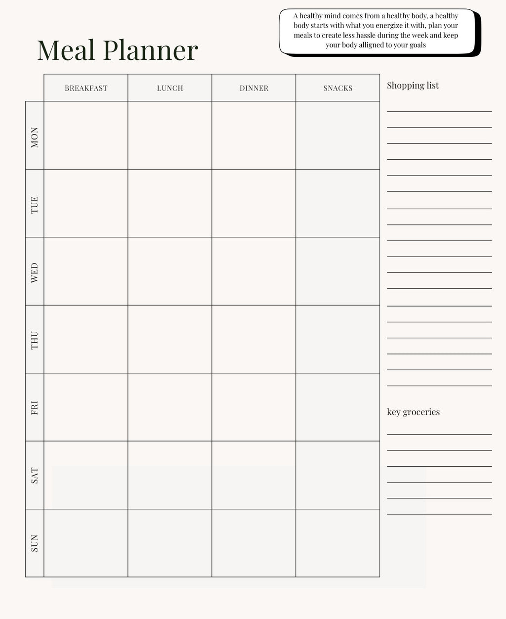 21 Day Reset Wellness Planner